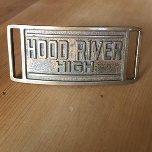 Vintage Brass Hood River Belt Buckle